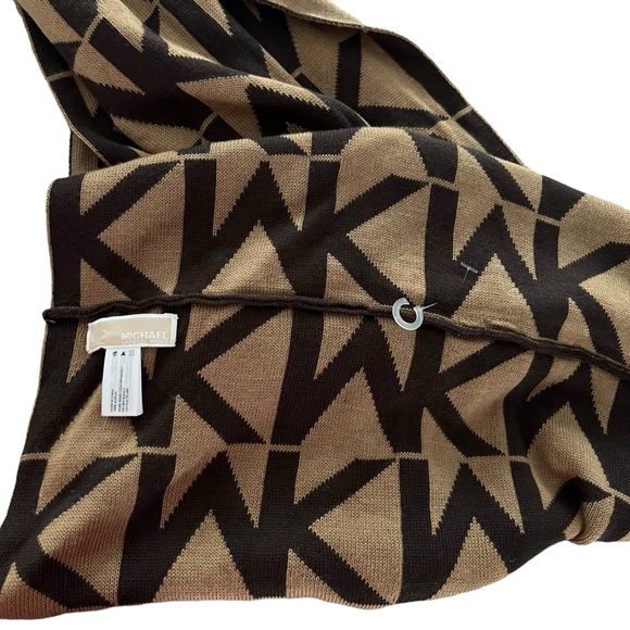 NWOT Michael Kors Tan and Black Signature Infinity Scarf - Picture 2 of 3